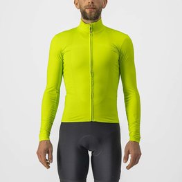CASTELLI Langarm Fahrradtrikot für den Winter - PRO THERMAL - Gelb
