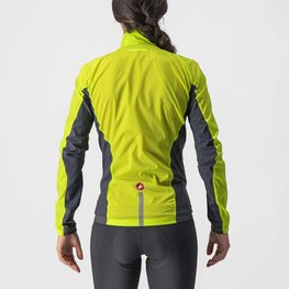 CASTELLI Winddichte Fahrradjacke - SQUADRA STRECH LADY - Gelb