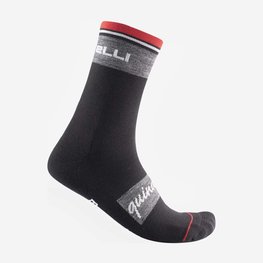 CASTELLI Klassische Fahrradsocken - QUINDICI SOFT MERINO - Schwarz
