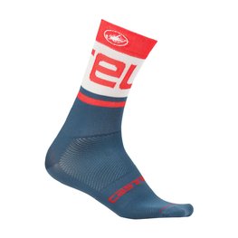 CASTELLI Klassische Fahrradsocken - FREE KIT 13 - Rot/Hellblau/Weiß/Blau
