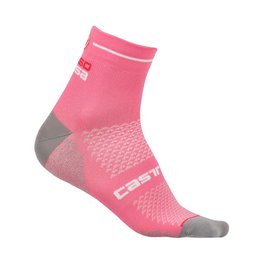 CASTELLI Klassische Fahrradsocken - ROSA CORSA DUE LADY - Rosa