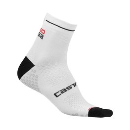 CASTELLI Klassische Fahrradsocken - ROSA CORSA DUE LADY - Weiß