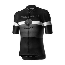 CASTELLI Kurzarm Fahrradtrikot - MILANO - Schwarz/Grau