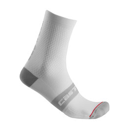 CASTELLI Klassische Fahrradsocken - SUPERLEGGERA 12 - Weiß/Grau