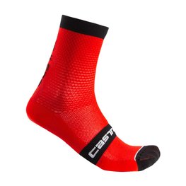 CASTELLI Klassische Fahrradsocken - SUPERLEGGERA 12 - Schwarz/Rot
