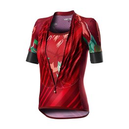 CASTELLI Kurzarm Fahrradtrikot - CLIMBER'S LADY - Rot