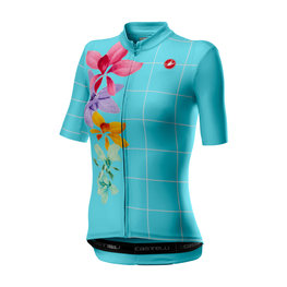 CASTELLI Kurzarm Fahrradtrikot - FIORITA LADY - Türkis