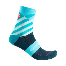 CASTELLI Klassische Fahrradsocken - TALENTO W LADY - Blau/Türkis