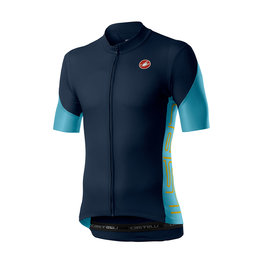CASTELLI Kurzarm Fahrradtrikot - ENTRATA V - Blau/Hellblau