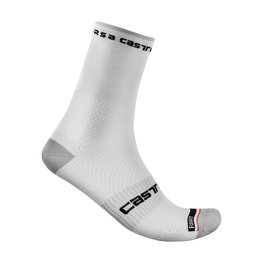 CASTELLI Klassische Fahrradsocken - ROSSO CORSA PRO 15 - Weiß