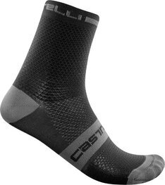 CASTELLI Klassische Fahrradsocken - SUPERLEGGERA T 12 - Schwarz/Grau