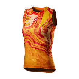 CASTELLI Ärmelloses Fahrrad-Shirt - PRO MESH W LADY - Gelb/Orange