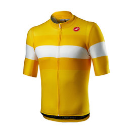 CASTELLI Kurzarm Fahrradtrikot - LA MITICA - Gelb/Weiß