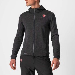 CASTELLI Kapuzenpullover - MILANO FZ FLEECE - Schwarz