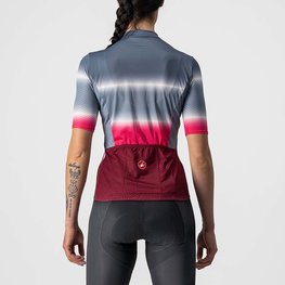 CASTELLI Kurzarm Fahrradtrikot - DOLCE LADY - bordeaux/Blau