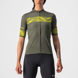 CASTELLI Kurzarm Fahrradtrikot - FENICE LADY - Gelb/Grün