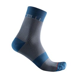 CASTELLI Klassische Fahrradsocken - VELOCISSIMA 12 LADY - Grau/Blau