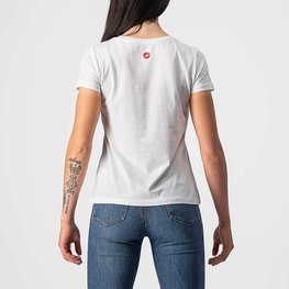 CASTELLI Kurzarm Fahrrad-Shirt - BELLAGIO TEE LADY - Weiß