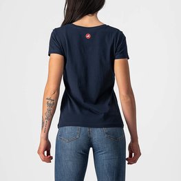 CASTELLI Kurzarm Fahrrad-Shirt - BELLAGIO TEE LADY - Blau