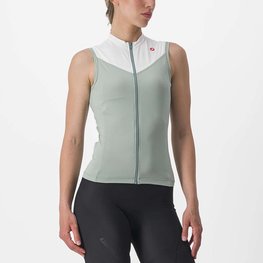 CASTELLI Ärmelloses Fahrradtrikot - SOLARIS LADY - Grün/Elfenbein