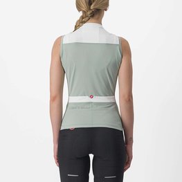 CASTELLI Ärmelloses Fahrradtrikot - SOLARIS LADY - Grün/Elfenbein