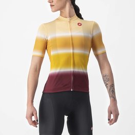 CASTELLI Kurzarm Fahrradtrikot - DOLCE LADY - Gelb/bordeaux