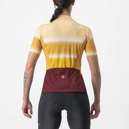 CASTELLI Kurzarm Fahrradtrikot - DOLCE LADY - Gelb/bordeaux
