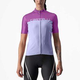 CASTELLI Kurzarm Fahrradtrikot - VELOCISSIMA LADY - Lila