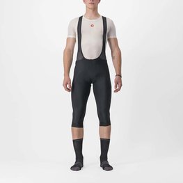 CASTELLI Kurze Fahrradhose mit Trägern - ENTRATA 2 3/4 - Schwarz
