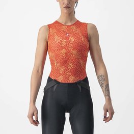 CASTELLI Ärmelloses Fahrrad-Shirt - PRO MESH 4 W LADY - Orange