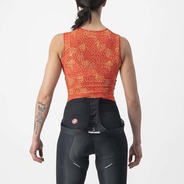CASTELLI Ärmelloses Fahrrad-Shirt - PRO MESH 4 W LADY - Orange