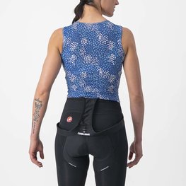CASTELLI Ärmelloses Fahrrad-Shirt - PRO MESH 4 W LADY - Blau