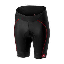 CASTELLI Fahrradshorts ohne Träger - VELOCISSIMA LADY - Schwarz/Rot