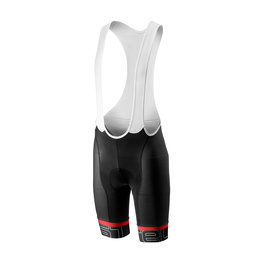 CASTELLI Kurze Fahrradhose mit Trägern - VOLO - Weiß/Schwarz