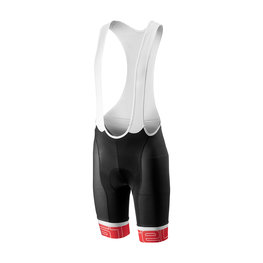 CASTELLI Kurze Fahrradhose mit Trägern - VOLO - Schwarz/Rot