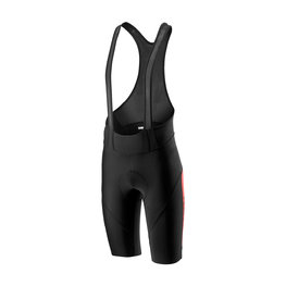 CASTELLI Kurze Fahrradhose mit Trägern - VELOCISSIMO IV - Rot/Schwarz
