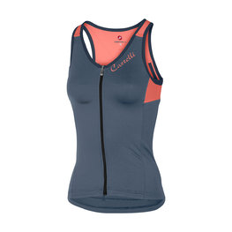 CASTELLI Ärmelloses Fahrradtrikot - SOLARE LADY - Blau/Rosa