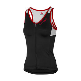 CASTELLI Ärmelloses Fahrradtrikot - SOLARE LADY - Schwarz/Weiß/Rot
