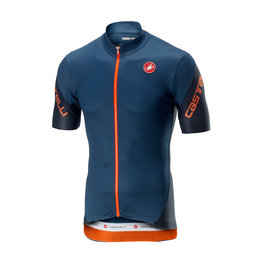 CASTELLI Kurzarm Fahrradtrikot - ENTRATA 3.0 - Blau/Orange