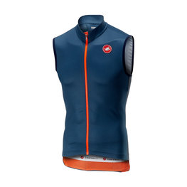 CASTELLI Ärmelloses Fahrradtrikot - ENTRATA 3.0 - Blau/Orange