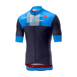 CASTELLI Kurzarm Fahrradtrikot - A BLOC - Blau