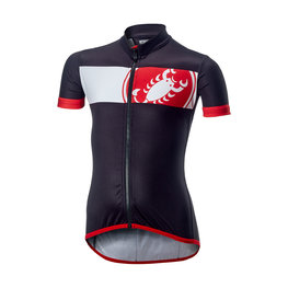 CASTELLI Kurzarm Fahrradtrikot - FUTURE RACER KIDS - Schwarz/Rot