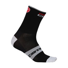 CASTELLI Klassische Fahrradsocken - ROSSO CORSA 9 - Schwarz