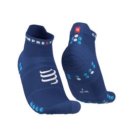 COMPRESSPORT Knöchelhohe Fahrradsocken - PRO RACING 4.0 RUN - Blau