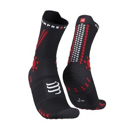 COMPRESSPORT Klassische Fahrradsocken - PRO RACING 4.0 TRAIL - Schwarz/Rot