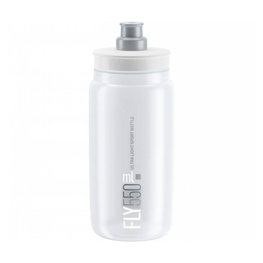 Fahrrad-Wasserflasche - FLY 550 ml  - Transparent/Grau