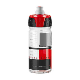 Fahrrad-Wasserflasche - CRYSTAL OMBRA 550 ml - Transparent/Rot/Schwarz