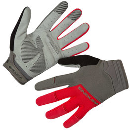 Langfinger-Fahrradhandschuhe - HUMMVEE PLUS II - Grau/Rot