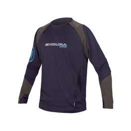 Langarm Fahrradtrikot für den Sommer - MT500 BURNER SUMMER - Grau/Blau