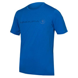 Kurzarm Fahrrad-Shirt - SINGLETRACK MERINO - Blau